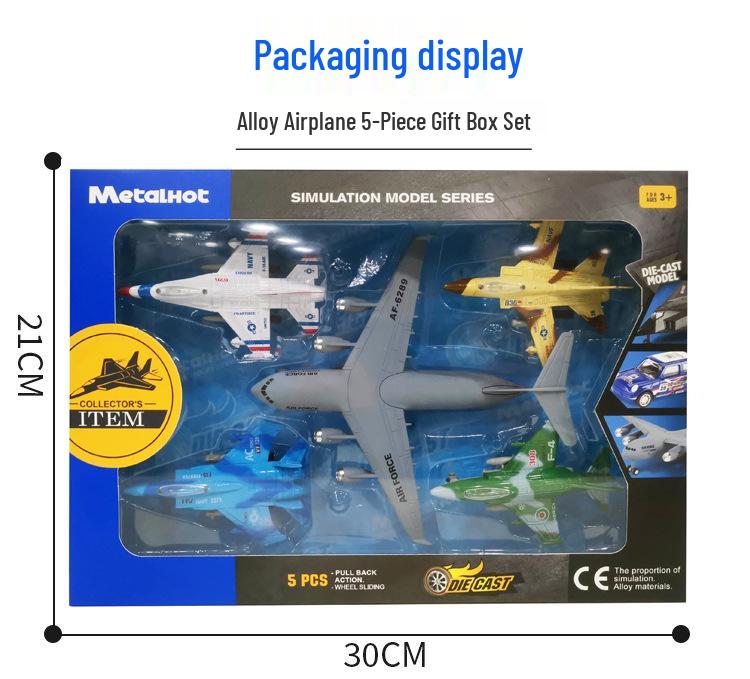 Durable Camouflage Fighter Jet Model Toy Set for Boys