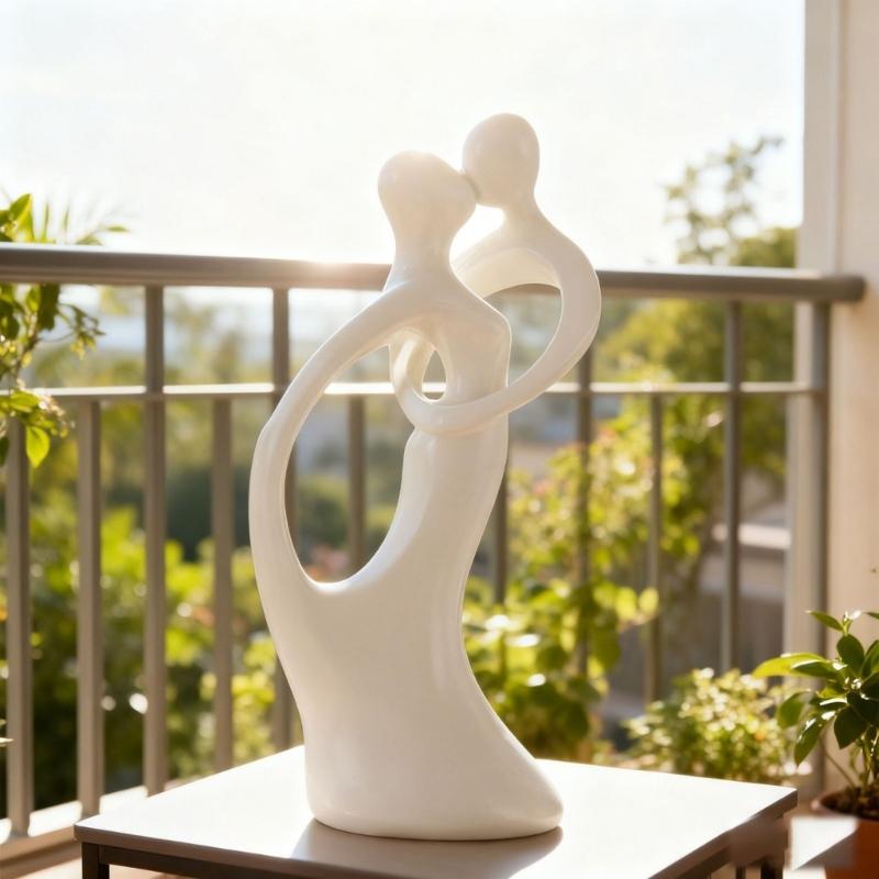 Home Decors Modern Abstract Art Kissings Lover Statue Table Decorations for Dining Room Living Room Office Centerpieces