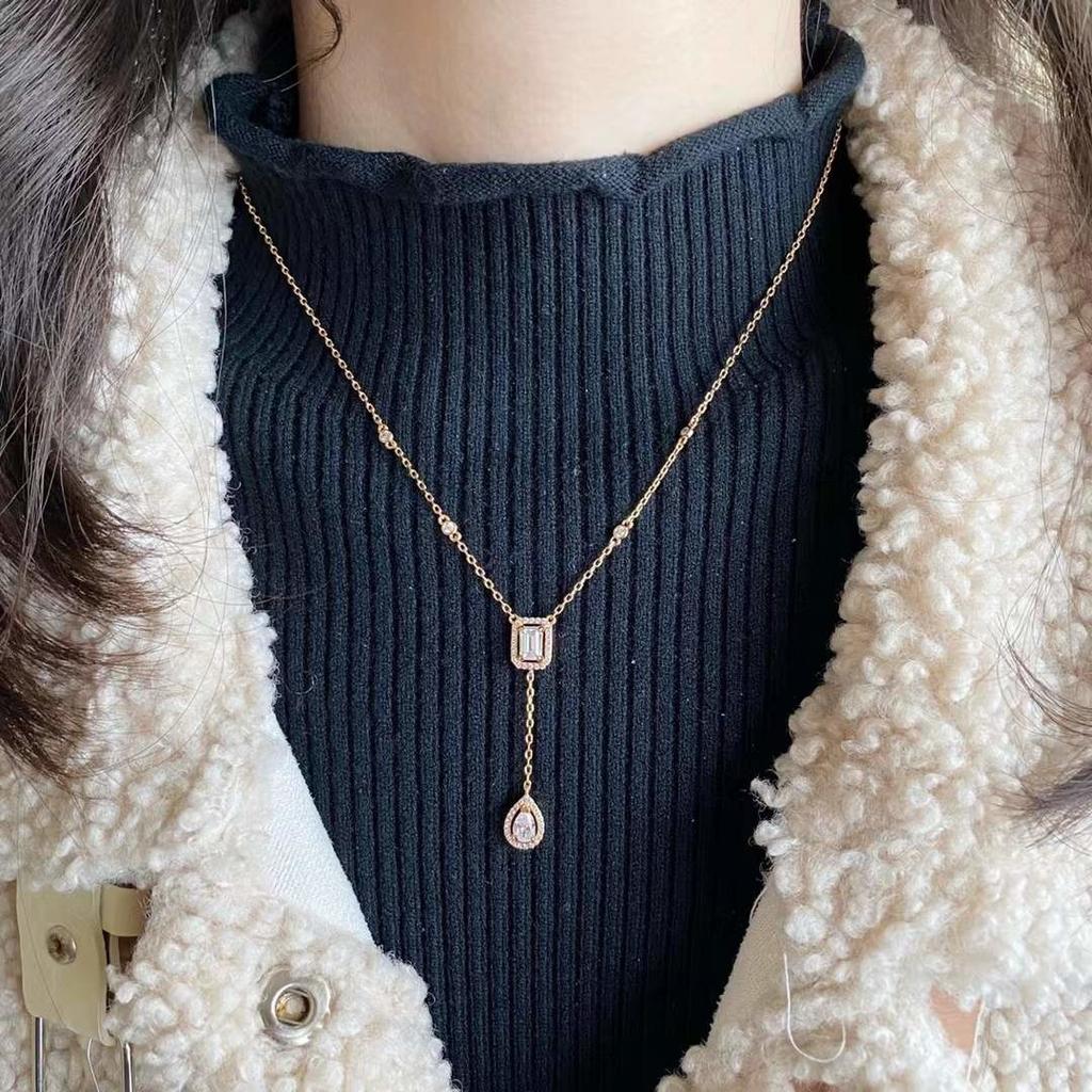 Sale New 2023 Fashionable Super Popular Brand Classic Europe Luxury Necklaces For Women Geometric Zirconia Charms Pendants