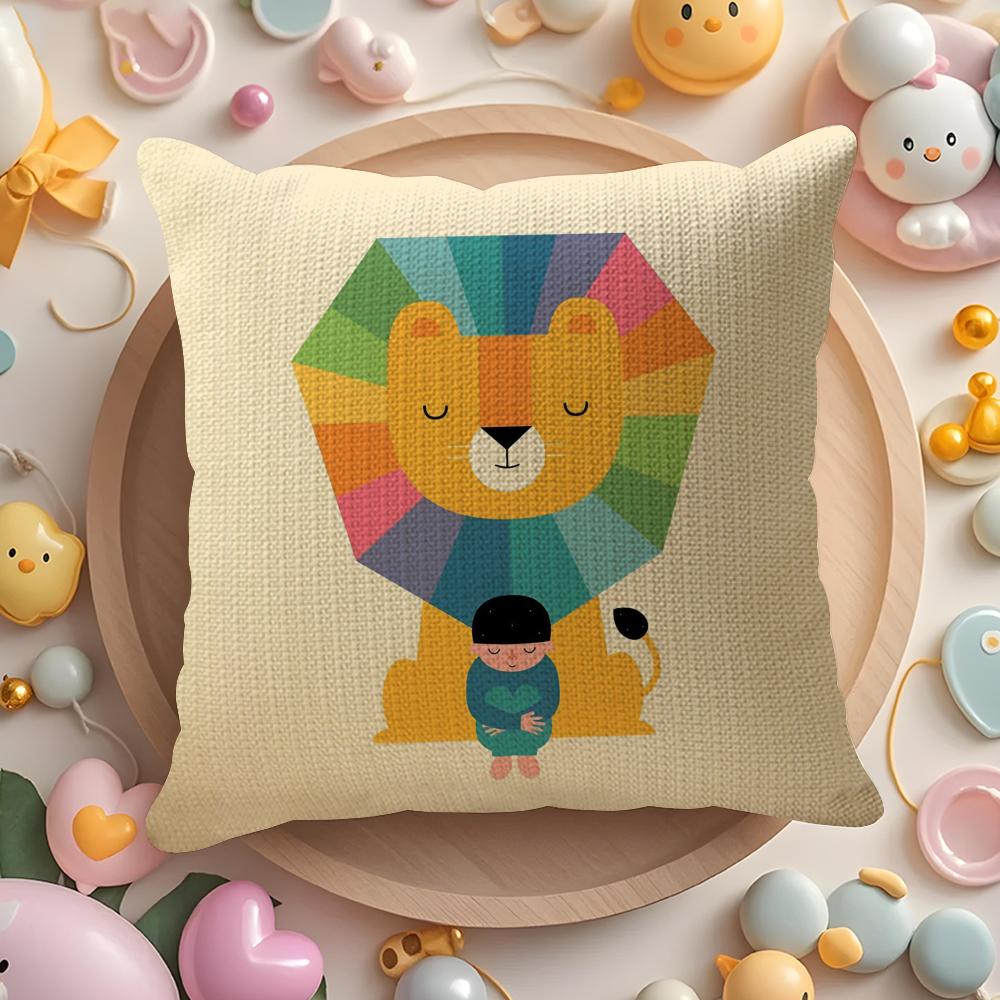 Nordic Modern Anime Pillow Case Pattern Printed Pillowcase for Living Room Sofa Cushion Cover & Bedroom Decor