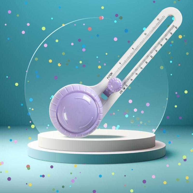 E5BA Paper Cutter Round Cutting Tool with Clear Scale Guide 60 Degree Rotation