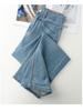 Women's Light Blue High-Waisted Wide-Leg Jeans - 2025 Summer Slimming Style