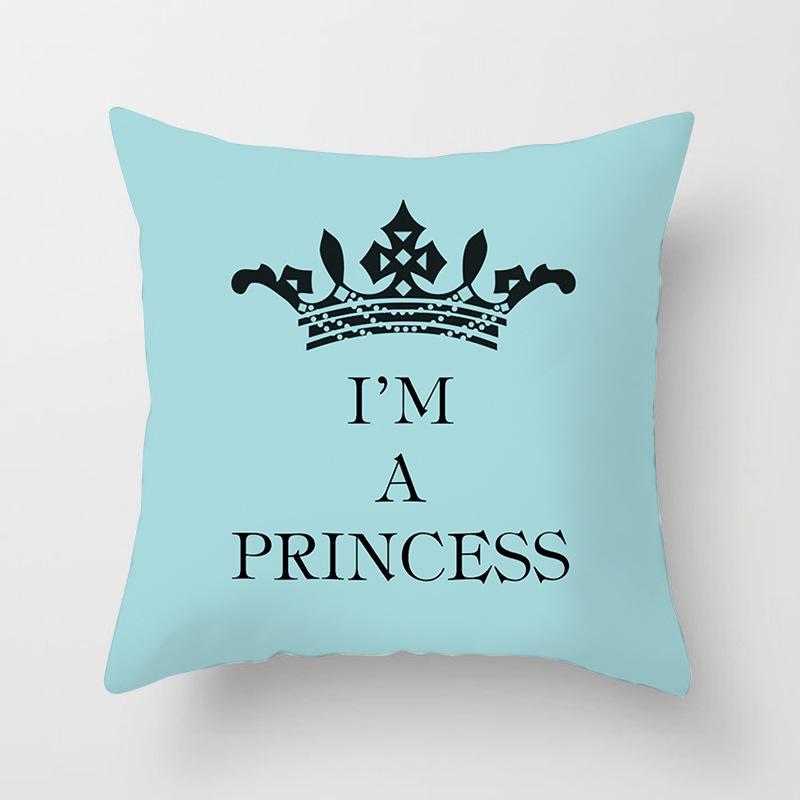 Modern Simple Pillow Letter Watercolor Print Pillow Cushion Cover Home Supplies