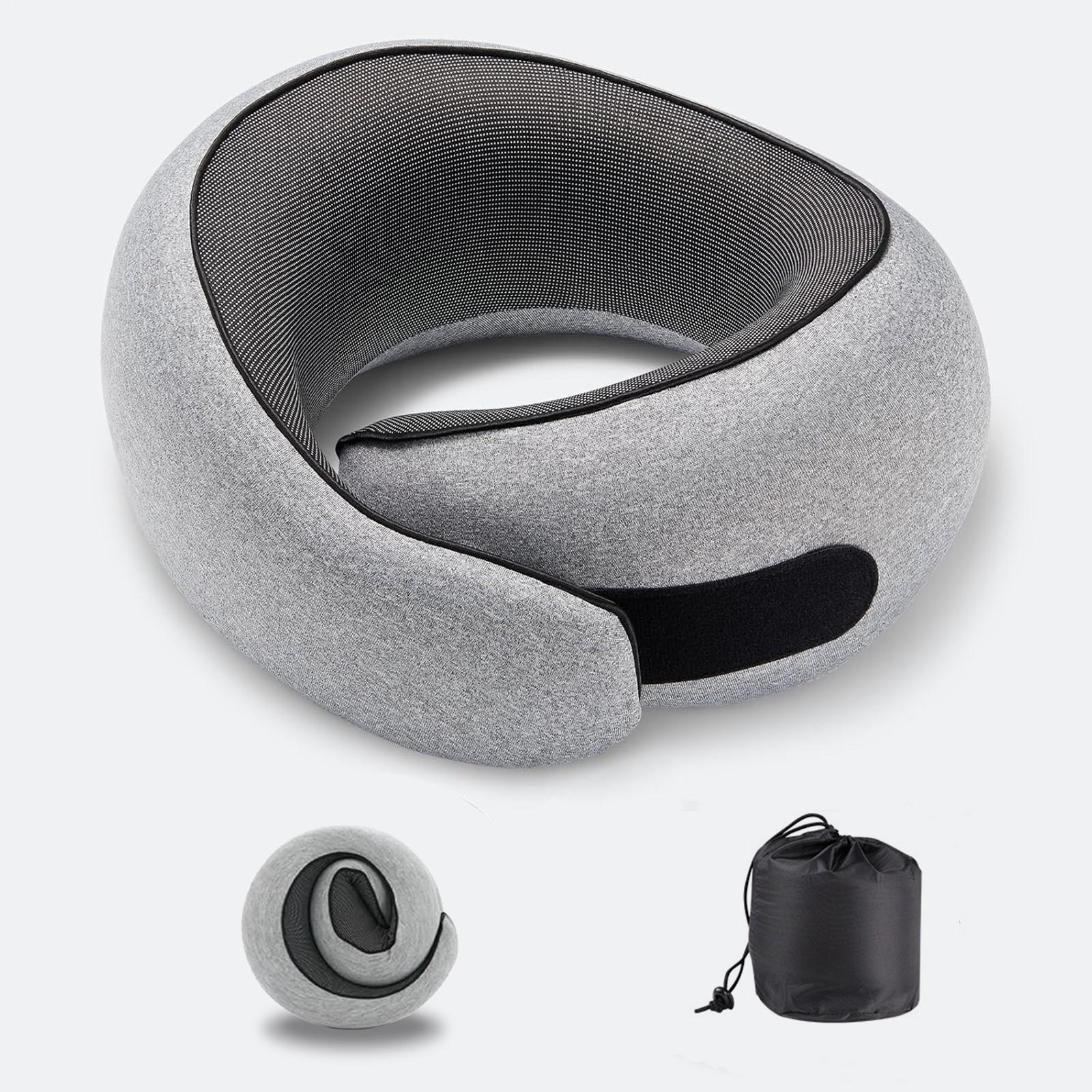 1pc Portable U-shaped Travel Pillow Memory Foam Snail Pillow Travel Neck Support Neck Pillow Adjustable Soft Noon Break Pillows