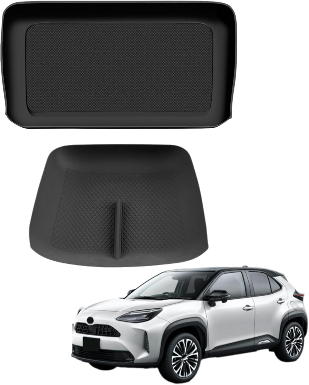 

Toyota Yaris Cross Exclusive Console Tray Set Center Console Storage Tray Dedicated Shock Noise and Friction Interior Small Item Interior Silicone чёрный