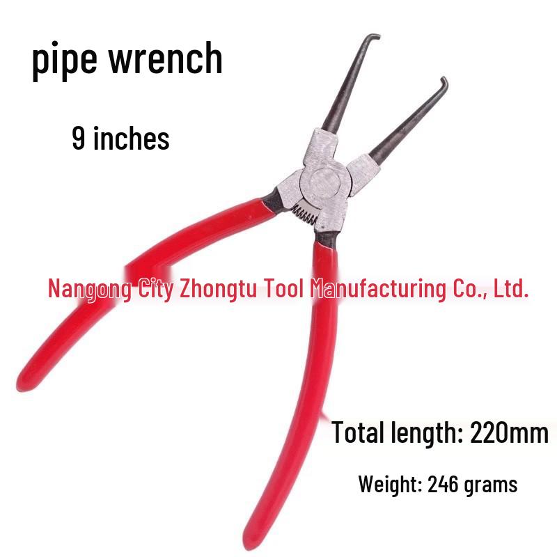 Pipe Wrench Caliper & Hose Clamp Pliers Set: Car Caliper, Water Pipe Wrench, Straight Throat, Clip & Hose Clamp Pliers