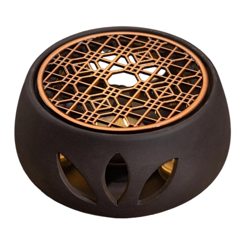 

Ceramic Teapot Base with Natural Thermals Insulation Noise Reducing Design for Family Gathering Peaceful Teapots Event