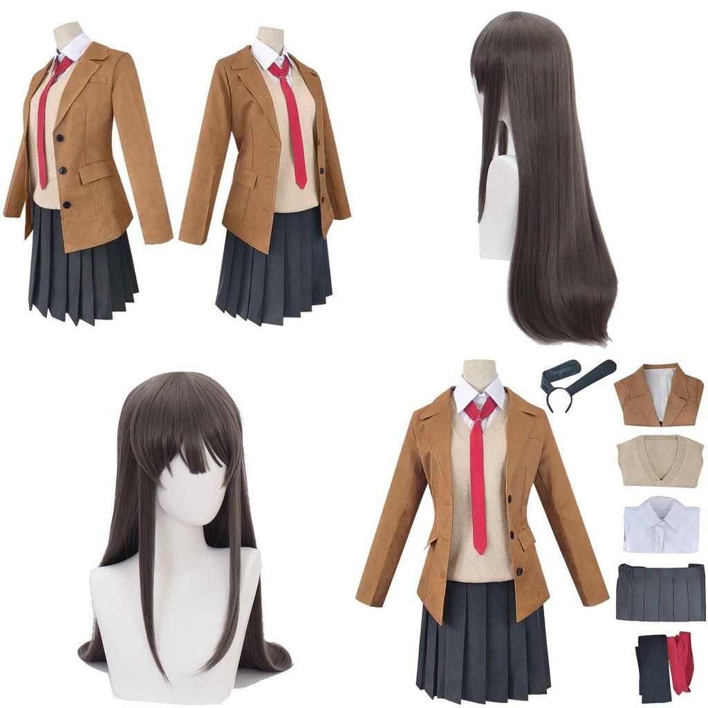Buta Seishun Yarou Wa Bunny Girl Sakurajima Mai Cosplay Costume Full Outfit Set