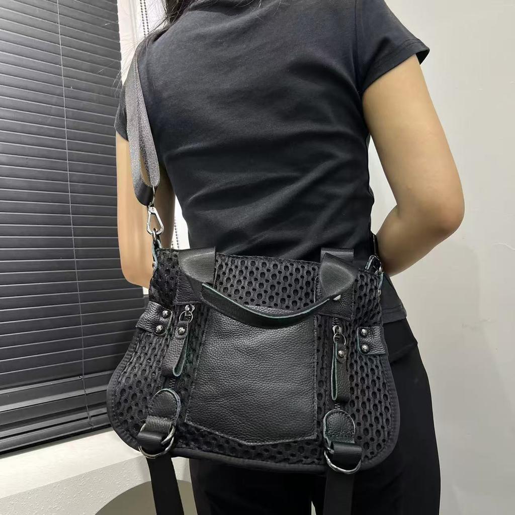 Ladies Hottie Splicing Tote Bag Street Punk Style Messenger Bag