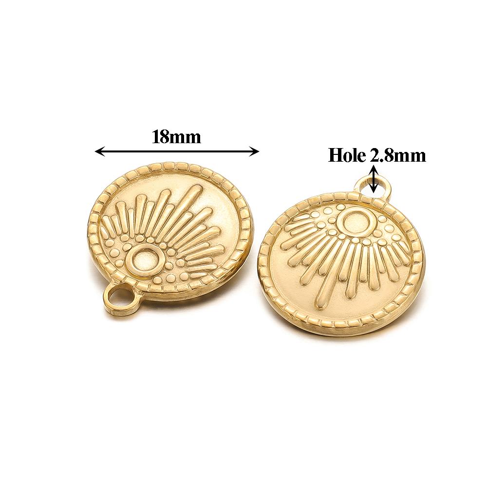 5pcs Stainless Steel Heart Sun Flower Charms Cross Pendant for DIY Necklace Earrings Making Jewelry Findings Bracelets Supplies