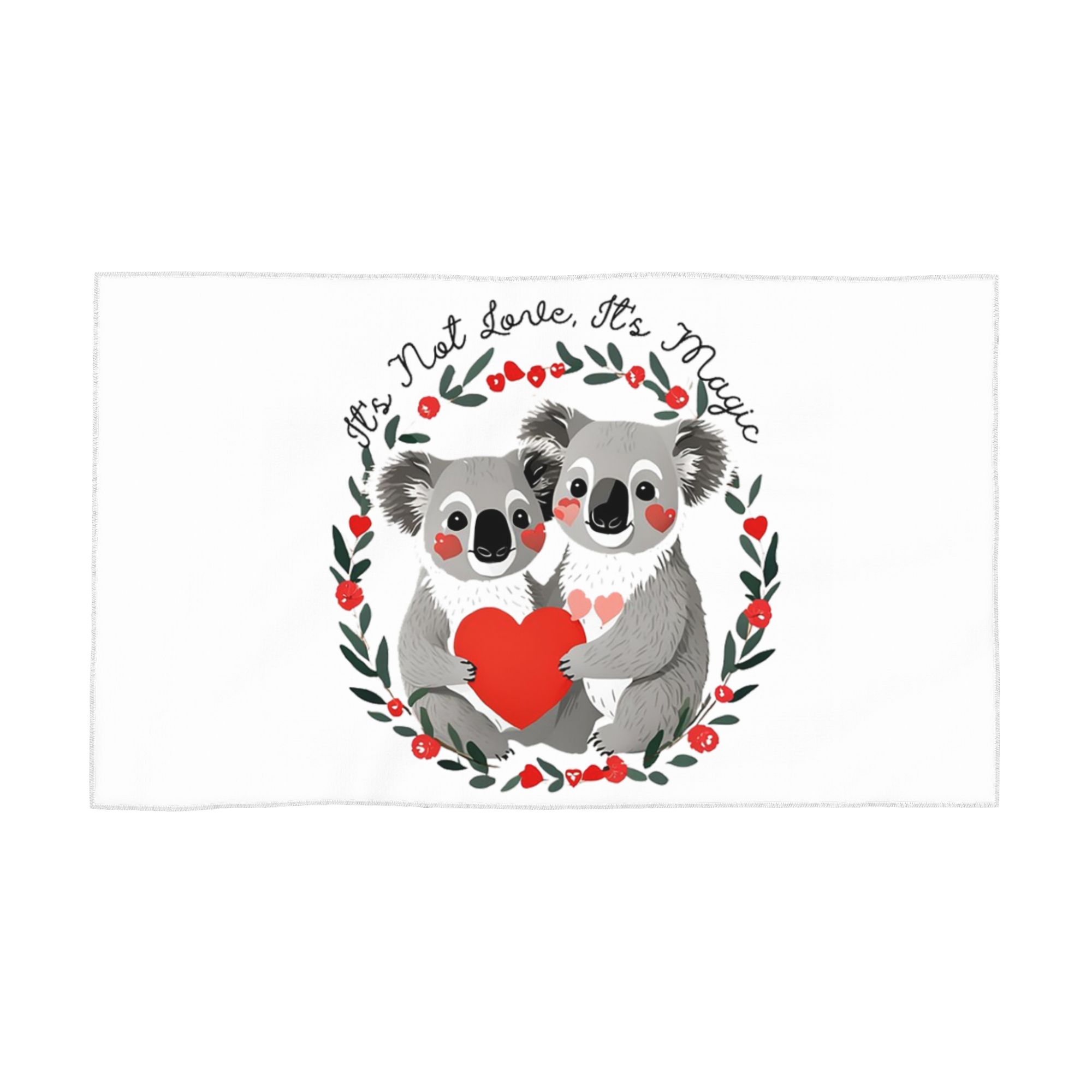 

Quirky Valentine s Day Merch Love Redefined Koala Bear Soft Face Towel Quick Dry Pool Bath Cotton Towels Absorbent W40*H60(CM)