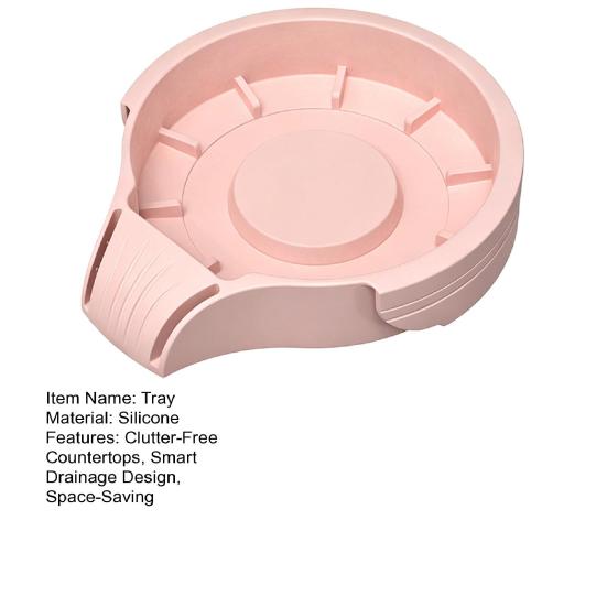 Aufbewahrungsbasis für Ninja Creami Becher Silikonwanne Entwässerungsdesign Intelligente Drainage Anti-Spritz-Schräger Organizer zur Beseitigung von Unordnung auf der Arbeitsplatte