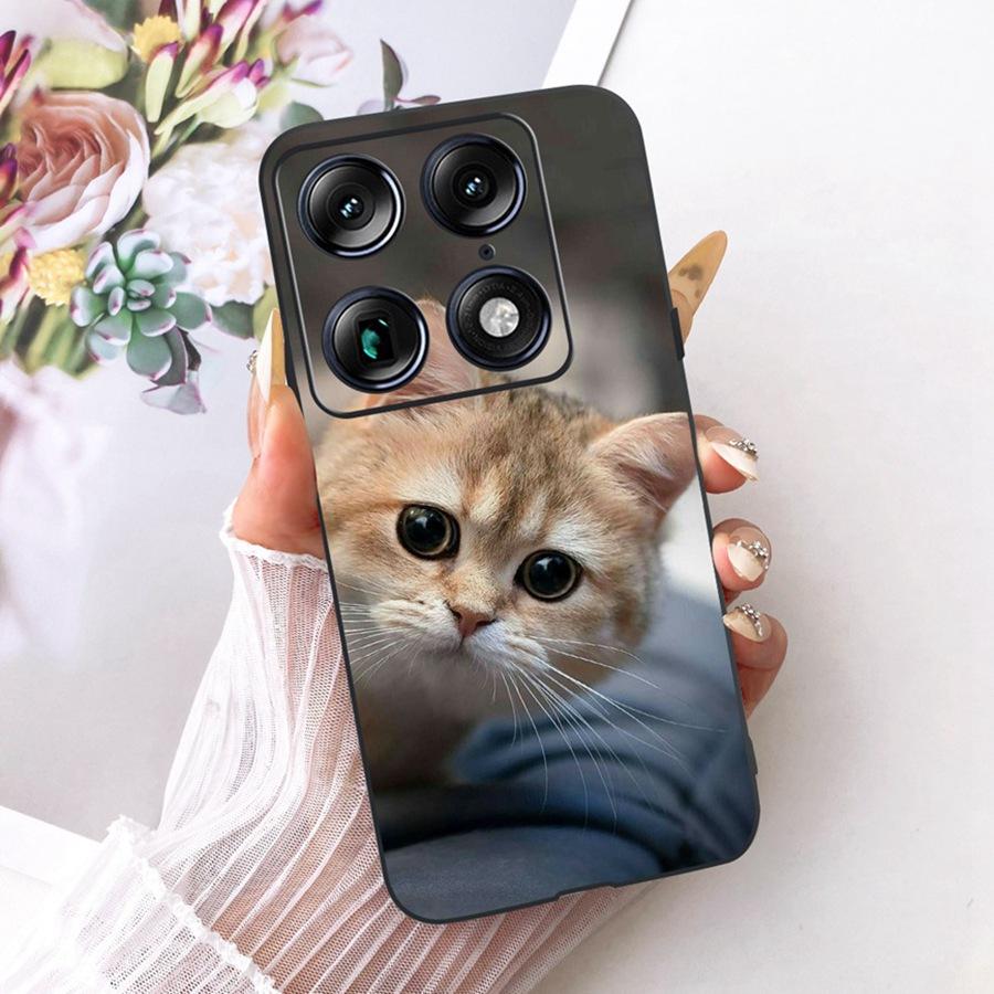 For Motorola Signature 6.8'' Case Cute Cat Cartoons Pattern Soft Silicone TPU Funda For MotoX70 Air Pro Signature Back Covers