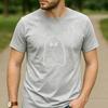 Minimalist Simple Line Ghost Graphic T Shirt Unisex Cotton Short Sleeve Cute Spooky Halloween Fall Black Casual Tee