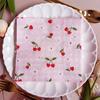 20Pcs Cherry Printed Paper Napkins, 2-Ply Disposable Napkins for Baby Shower Birthday Party - Table Decor Tissue Supplies