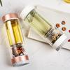 Cha Zhi Lian Portable Double-Layer Glass Tea Cup