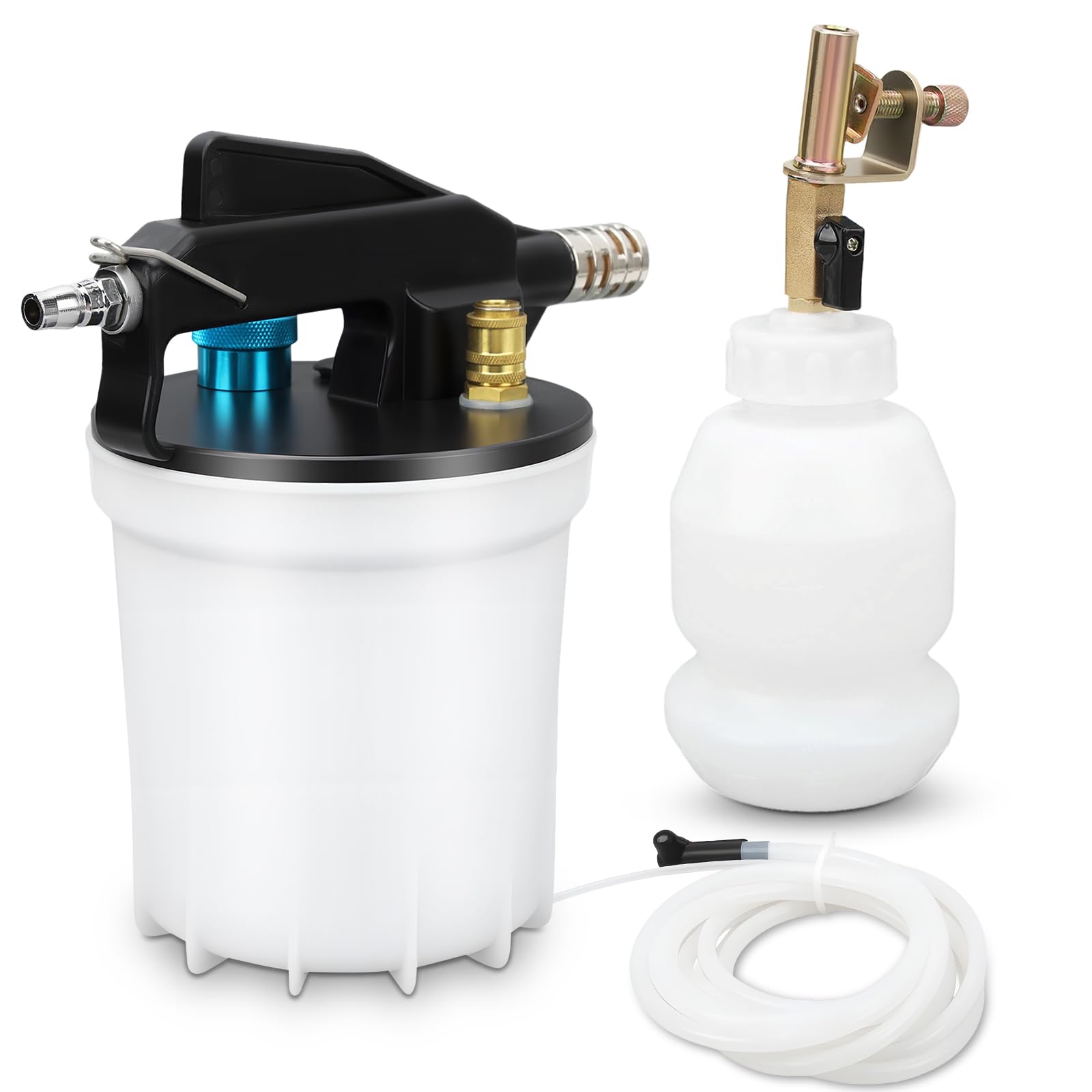

Brake Fluid Bleeding Tool, 2L Brake Fluid Change Tool, Air Brake Bleeder Kit, Vacuum Brake Fluid Extraction Tool, Silent Design, with Silicone Tubing,