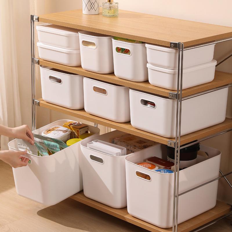 Japanese Style Household Storage Box for Cosmetics, Toys, Snacks, Wardrobe, and Desktop.