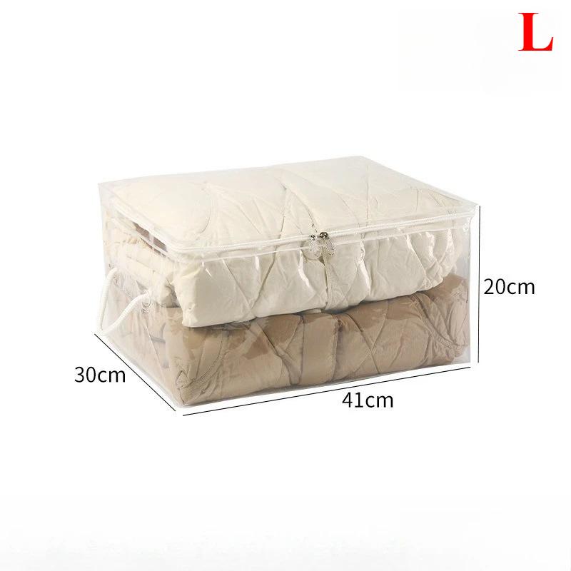 Household Clear Quilt Storage Bag, Large - Capacity Moisture - Proof Organizer for Comforters & Clothes, Moving Packing Bag