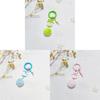 Colorful Ball Keychain With Diy Letter Beads For Bag And Phone Accessories