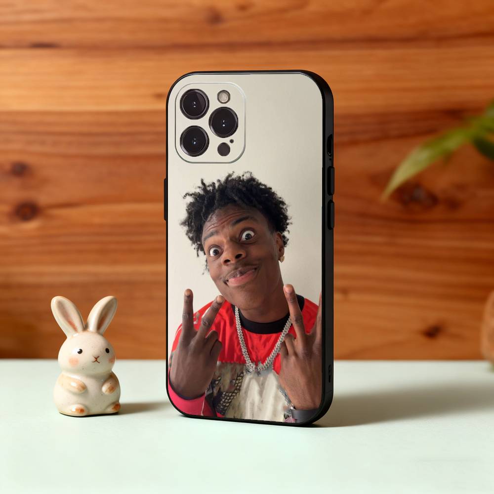 F-Funny I-IShowSpeed Youtuber Phone Case For iPhone17,16,15,14,13,12Plus,Pro Max,XS,5G Soft Silicone Black Cover