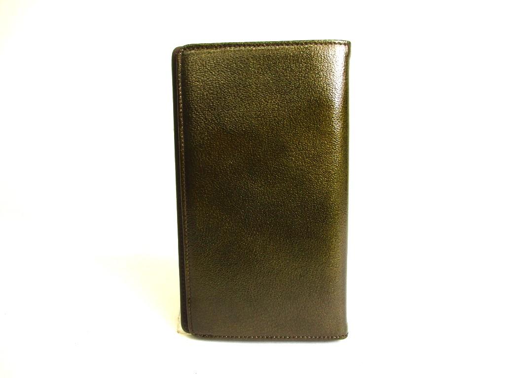 Authentic CHANEL CC Logo Olive Green Patent Leather Bifold Flap Long Wallet #a052  Open box