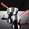 304 Stainless Steel Camping Pot Sauce Bowls Rongmu Handle Oil-splashing Milk Pan Mini Outdoor Anti-scalding Cooking DIY Tools