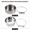 Parrot Feeder Bowl Stainless Steel Food Water Feeding Bowl Parrot Parakeet Feeder Bird Cage Accessory
