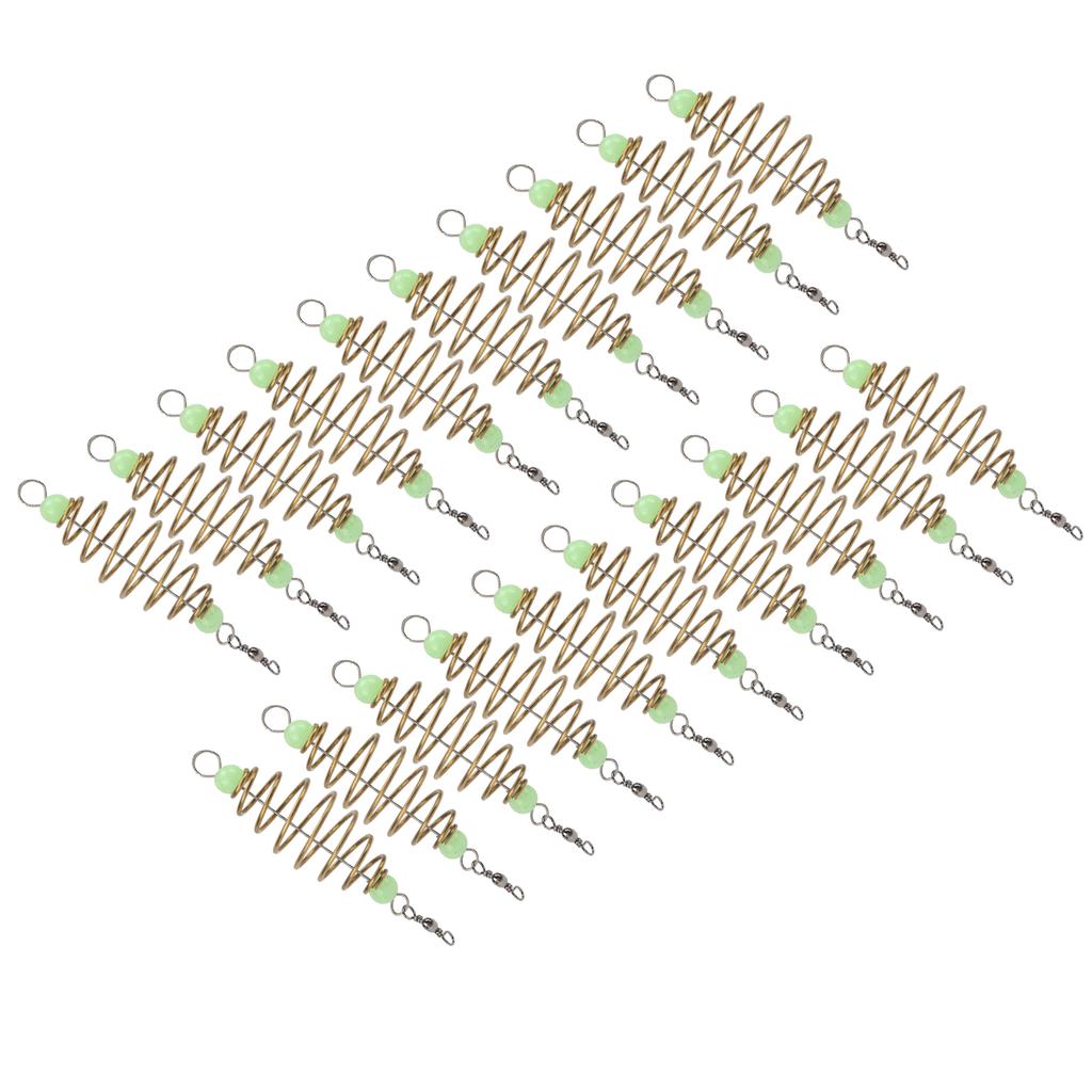 Olive Shape Spring Fishing Tackle Bait Copper Alloy Coil Inline Feeder Lures Cage