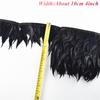 1Meters White Black Pheasant Feathers for Clothes Ribbon on Tape Rooster Goose Turkey Marabou Ostrich Fringe Trim Sewing Decor