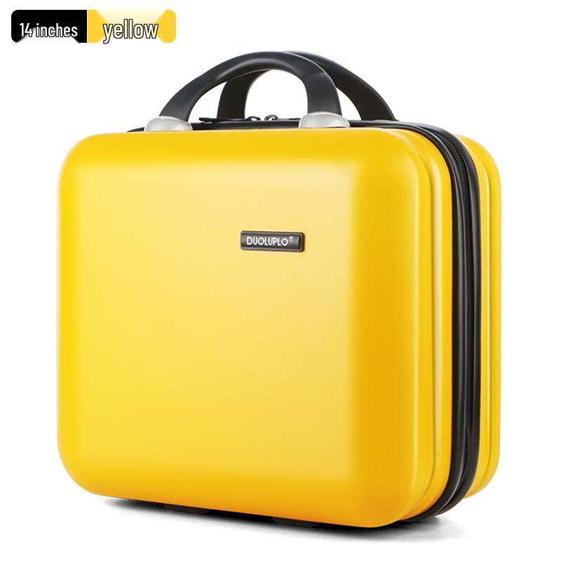 Compact Fashion Handbag: Multifunctional Makeup Case and Portable Carry-on Zipper Suitcase.