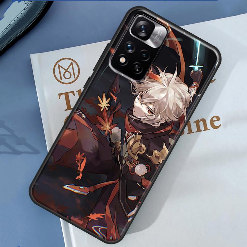 Genshin Impact Kaedehara Kazuha Case For Xiaomi Redmi Note 13 12 11 9 10 14 Pro 9S 10S 11S 12S Redmi 14C 10C 12C 13C Cover