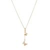 Full Diamond Tassel Butterfly Necklace Women'S Light Luxury Versatile Collarbone Chain