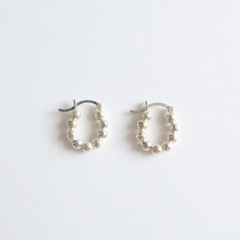 

DOL silver 925 Pearl Hoop Earring gold