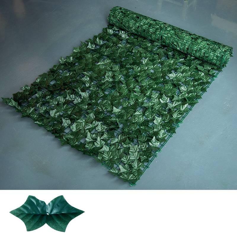 Faux Leaf Ivy Artificial Hedge Fence Privacy Screening Garden Wall Green Cover