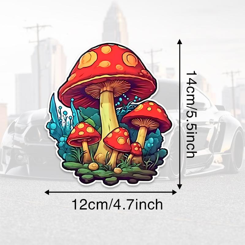

DS50#14x12см Фэнтези Гриб Виниловые Наклейки Waterpr Наклейка Автомобильные Внешние Аксессуары 14x12cm
