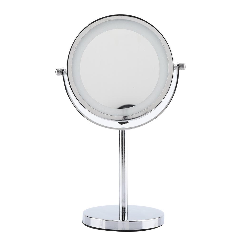 6 inch Round Bathroom Vanity for Shaving / Makeup LED Light Magnifying Mirror