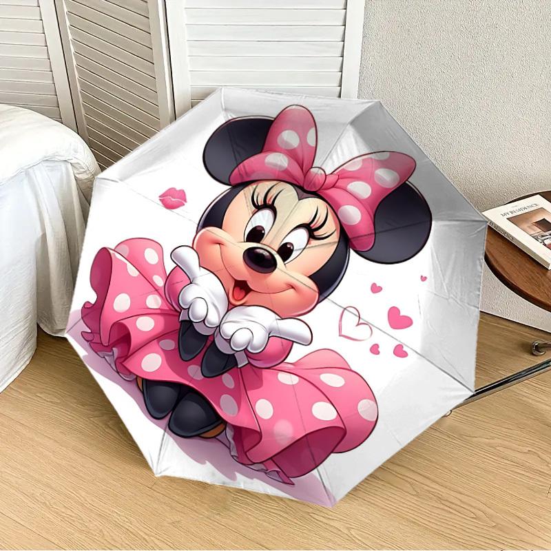 

1pc Minnie Automatic Folding Umbrella, 8-Rib Durable Frame, Durable Foldable Design - Elegant Gift for Commute yy251210094