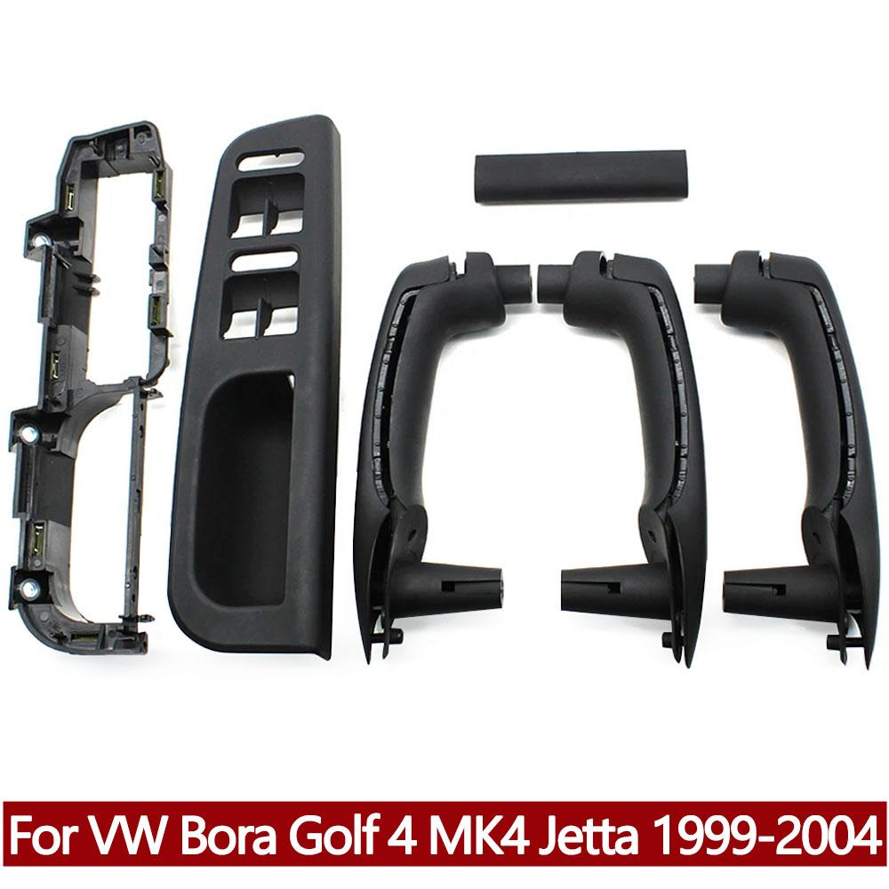 Car Front Rear Left Right Door Black Pull Grab Handle Cover Panel Trim For Volkswagen VW Bora Golf 4 MK4 Jetta 1999-2004
