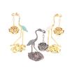 Crane Incense Burner Holder Stove Lotus Incense Burner Antique Alloy Lotus Hanging Stove Tea Ceremony Craft Household Decoration