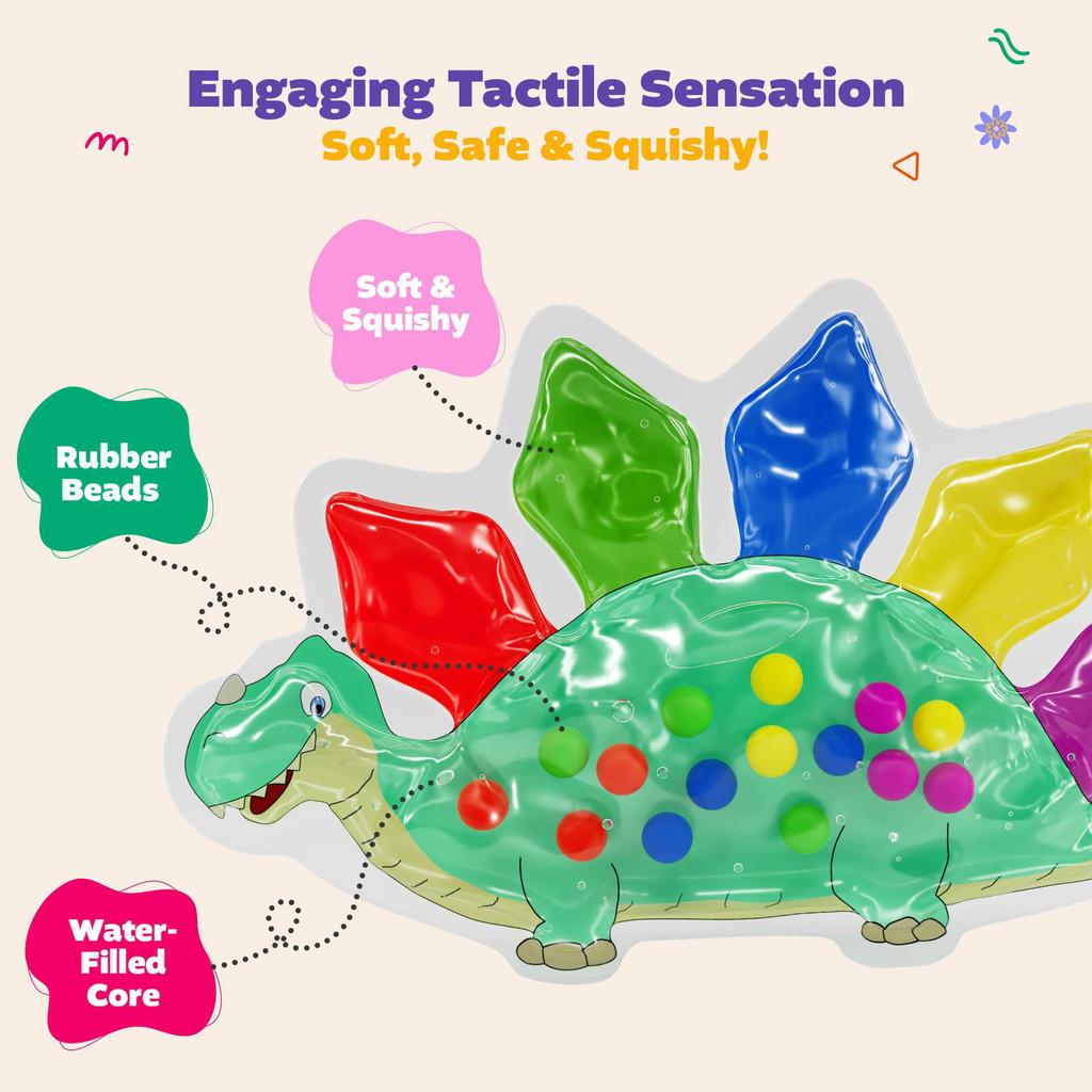 Children'S Creative Sensory Enlightenment Water Bag Pinching, Dinosaur Shaped Pressing Stress Relieving Fun Toy
