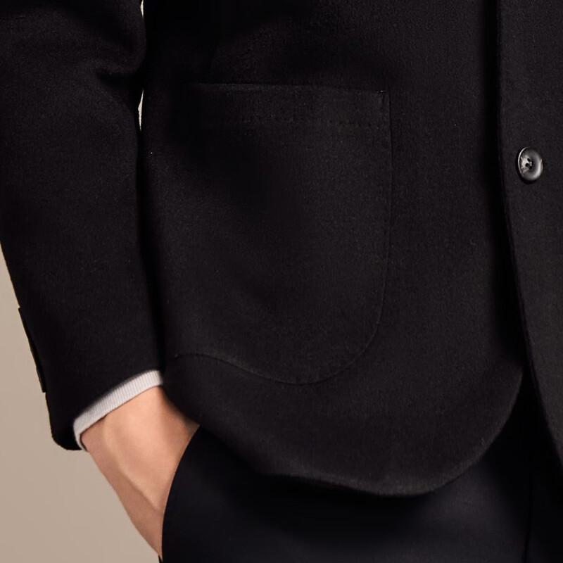 Men's Detachable Goose Down Liner Wool Blend Overcoat