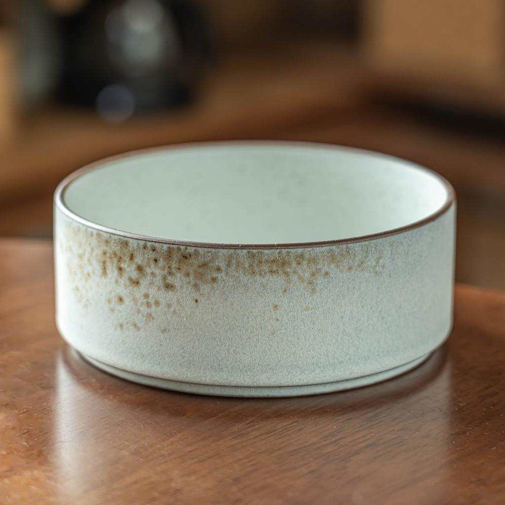 Salad Bowl Straight Bowl Household Ceramic Tableware Bowl Personal Rice Bowl Restaurant Hotel Japanese Noodle Bowl