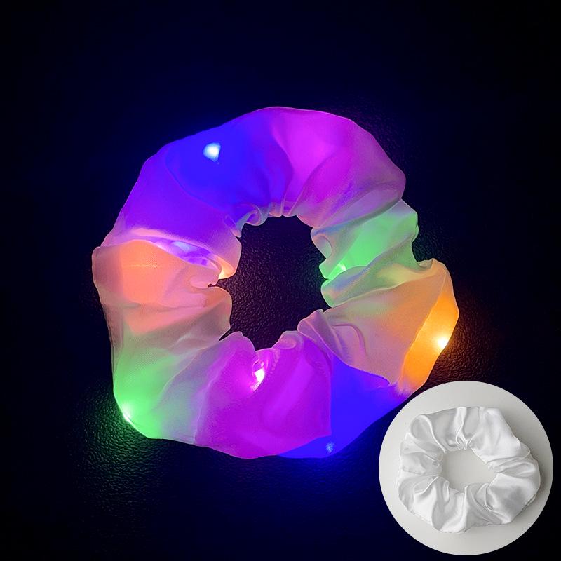 LED Flashing Disco Hair Tie: Glowing Rubber Band for Nightclub Style