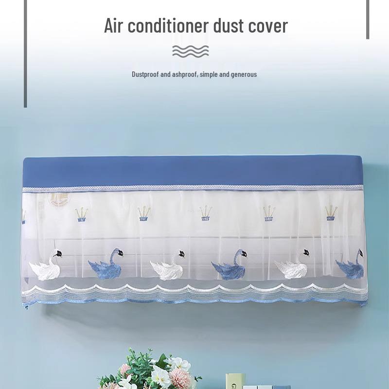 Univerzální nástěnný kryt proti prachu na klimatizaci - Plné pokrytí, Snadné nasazování/sundávání, Větruodolný návlek pro jednotky Gree & Midea