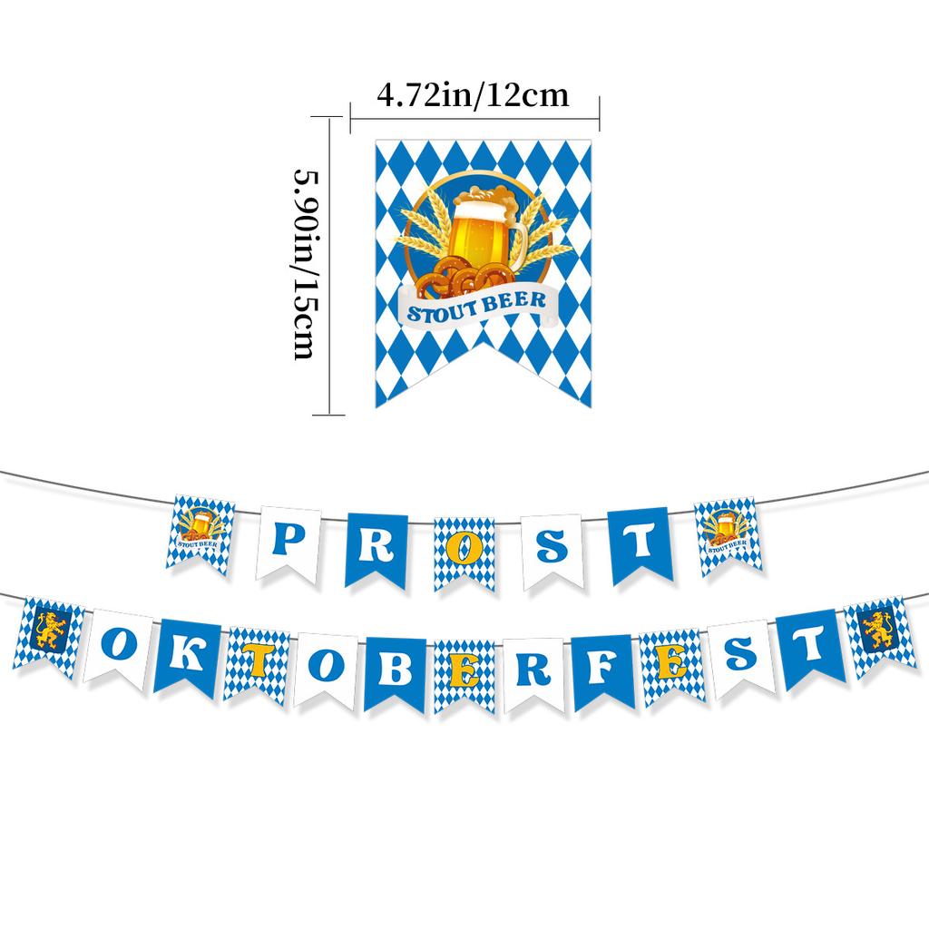 Munich Oktoberfest Dress Up Glasses German Festival Party Supplies Flag Photo Props Set