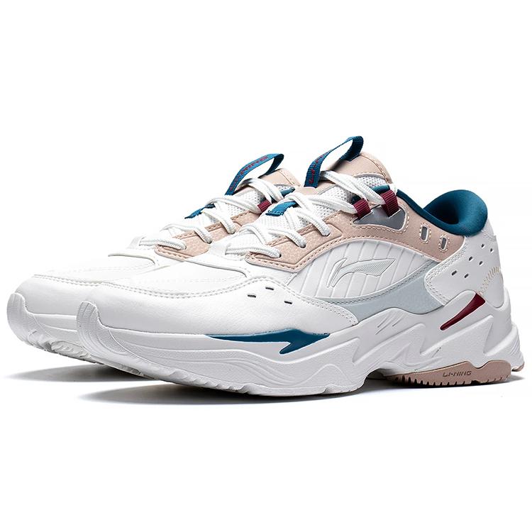 New LiNing Low-Top Sports Casual Shoes Women's White Pink AGCS436-1
