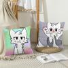 Cartoon Studi01 Boy Kisser Cat Cute Kawaii Pillow Case Office Cushions Suitable For Sofa Car Bedroom Decorative Cushion Cover