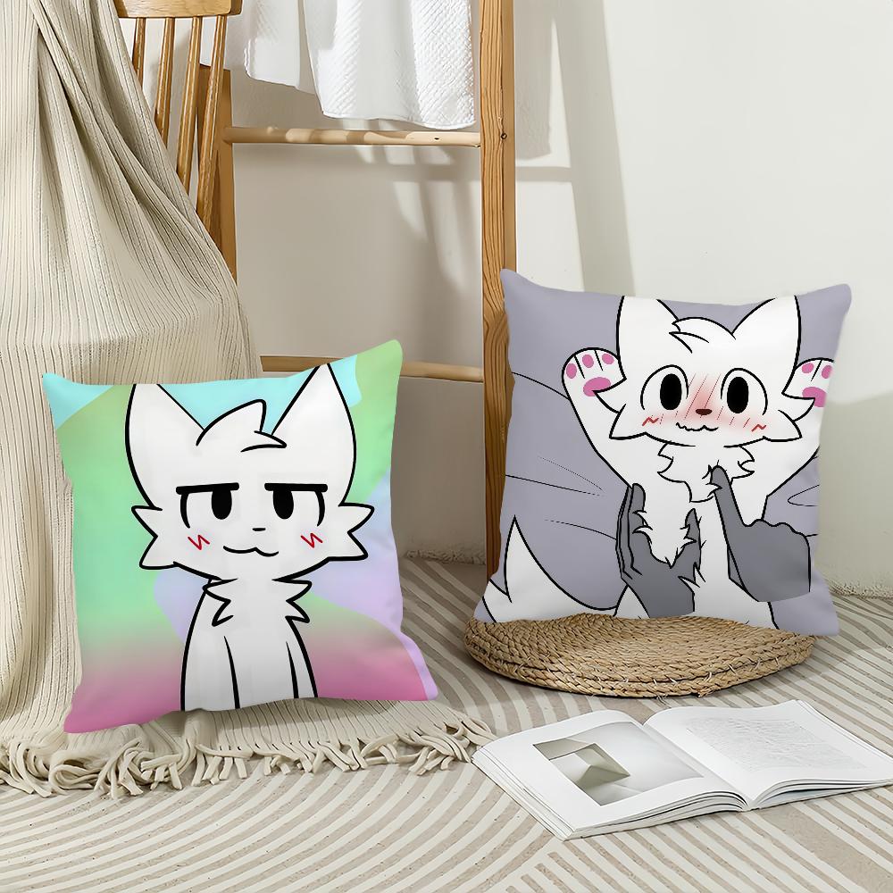 Cartoon Studi01 Boy Kisser Cat Cute Kawaii Pillow Case Office Cushions Suitable For Sofa Car Bedroom Decorative Cushion Cover