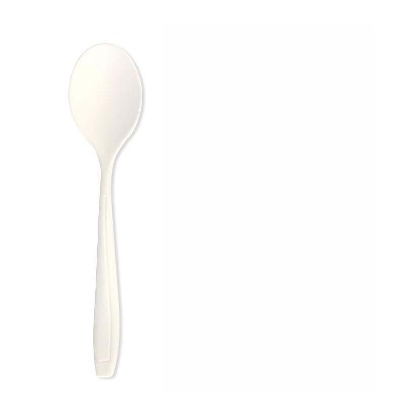 Abay Disposable White Corn Starch Spoons